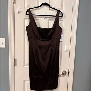 Calvin Klein Dark Brown Sleeveless Dress Elegant wear Cocktail Career